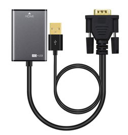 MicroConnect Adaptador Activo VGA Macho a HDMI Hembra con Alimentación USB