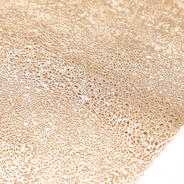 Saveur et Degustation Camino de Mesa Table en Fête 150x33 cm Plateado Dorado