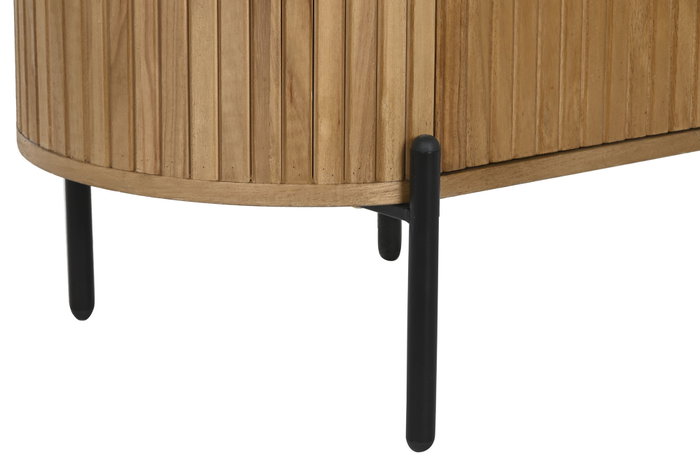 DKD Home Decor Mesita de Noche Balines Marron Negro 40 x 55 x 55 cm