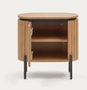 DKD Home Decor Mesita de Noche Balines Marron Negro 40 x 55 x 55 cm