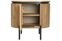 DKD Home Decor Mesita de Noche Balines Marron Negro 40 x 55 x 55 cm