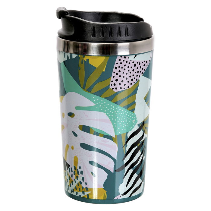 Cook Concept Taza Térmica Take Away Doble Pared Acero Inoxidable 350 ml Tapa Hermética Ideal Bebidas Frías y Calientes