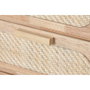 DKD Home Decor Cajonera Rubberwood y Ratán Natural 40x30x93