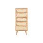 DKD Home Decor Cajonera Rubberwood y Ratán Natural 40x30x93