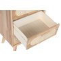 DKD Home Decor Cajonera Rubberwood y Ratán Natural 40x30x93