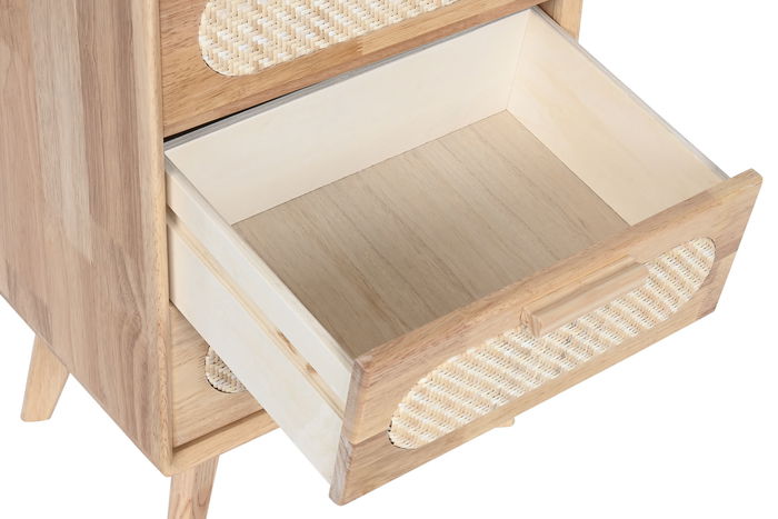 DKD Home Decor Cajonera Scandi Natural 93 x 40 x 30 cm | 4 Cajones