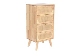 DKD Home Decor Cajonera Scandi Natural 93 x 40 x 30 cm | 4 Cajones