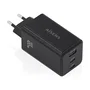 Aisens Cargador GaN 100W con 2xUSB-C y 1xUSB-A, Negro