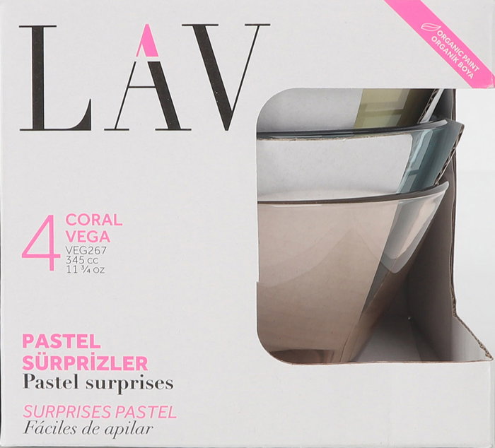 LAV Set 4 Bowls Vega Colors 12 cm 345 cc (6 Cajas)