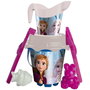 Unice Cubo Playa Castillo Frozen 2 con Cedazo, Pala, Rastrillo y Regadera y Moldes 18 cm