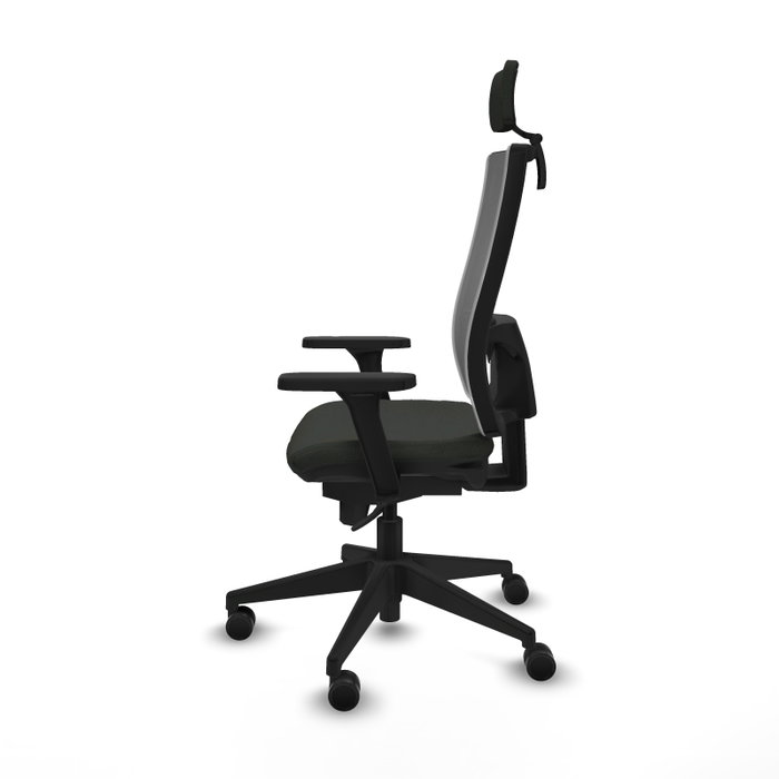 PIQUERAS Y CRESPO Silla de oficina Horna con mecanismo Sincro, Gris y Negro PIQUERAS Y CRESPO Silla de oficina Horna con mecanismo Sincro, Gris y Negro