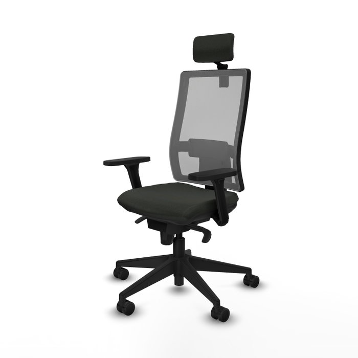 PIQUERAS Y CRESPO Silla de oficina Horna con mecanismo Sincro, Gris y Negro PIQUERAS Y CRESPO Silla de oficina Horna con mecanismo Sincro, Gris y Negro