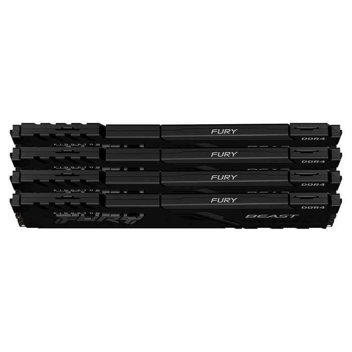 Kingston FURY Beast 128GB DDR4 3600MHz CL18 DIMM Kit de 4 Black Kingston FURY Beast 128GB DDR4 3600MHz CL18 DIMM Kit de 4 Black