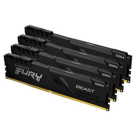 Kingston FURY Beast 128GB (4x32GB) 3600MHz DDR4 CL18 DIMM Kit de Memoria RAM para PC, Black