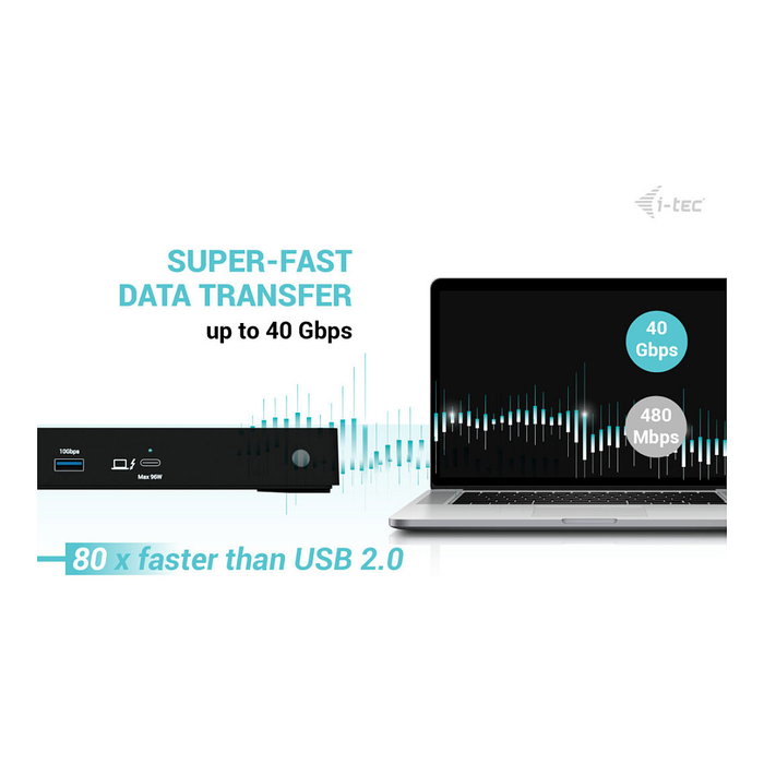 I-tec Estación de acoplamiento Thunderbolt 4 TB4TRIPLEDOCKPDUK con 3 pantallas