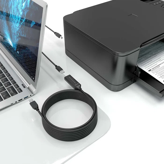 Aisens Cable USB 2.0 Prolongador con Amplificador 10m Negro A101-0915