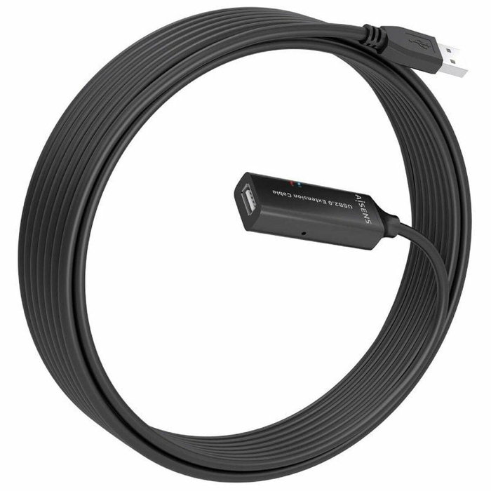 Aisens Cable USB 2.0 Prolongador con Amplificador, 10m, Negro Aisens Cable USB 2.0 Prolongador con Amplificador, 10m, Negro