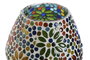 DKD Home Decor Lámpara de sobremesa de cristal Mosaico Multicolor 13x13x17 cm