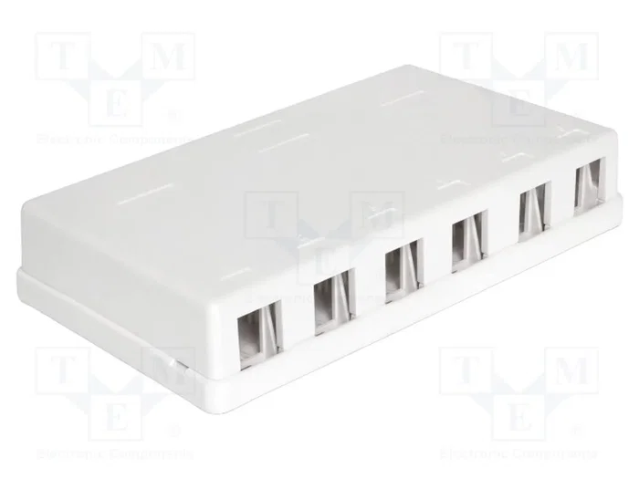 DeLOCK Keystone Leergehäuse 6 Port 86227 Blanco DeLOCK Keystone Leergehäuse 6 Port 86227 Blanco