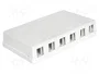DeLOCK Keystone Leergehäuse 6 Port 86227 Blanco