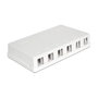 DeLOCK Keystone Leergehäuse 6 Port 86227 Blanco