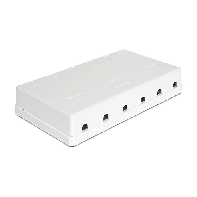 DeLOCK Keystone Leergehäuse 6 Port 86227 Blanco