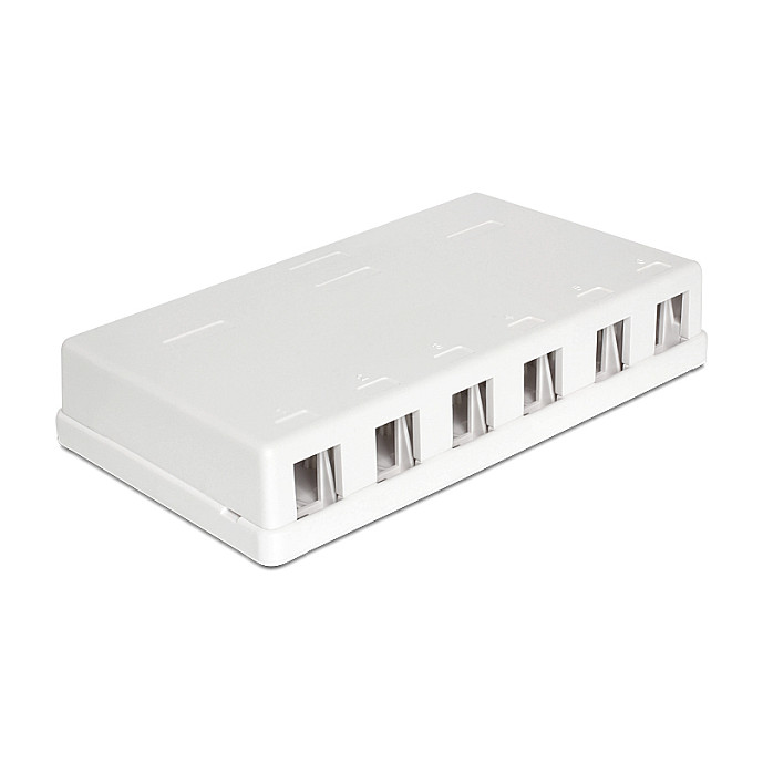 DeLOCK Keystone Leergehäuse 6 Port 86227 Blanco DeLOCK Keystone Leergehäuse 6 Port 86227 Blanco