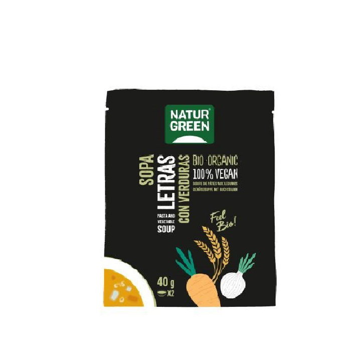 NaturGreen Sopa de letras con verduras BIO 40g