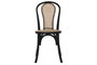 DKD Home Decor Silla Olmo Ratan Negra Apilable