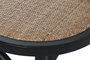 DKD Home Decor Silla Olmo Ratan Negra Apilable