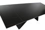 DKD Home Decor Mesa Comedor Moderno Negro Metal Ceramica Extensible 90 x 75 x 160 cm