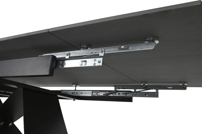 DKD Home Decor Mesa Comedor Moderno Negro Metal Ceramica Extensible 90 x 75 x 160 cm