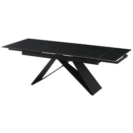DKD Home Decor Mesa de Comedor Extensible 160x90x75 Negro