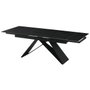 DKD Home Decor Mesa de Comedor Extensible 160x90x75 Negro