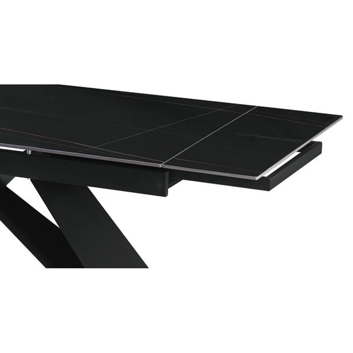 DKD Home Decor Mesa de Comedor Extensible 160x90x75 Negro