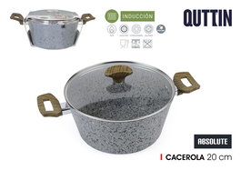 Inde Cacerola de Aluminio Forjado con Acero Inoxidable Absolut Quantum, 20 cm, 5.31 kg (4 Unidades)