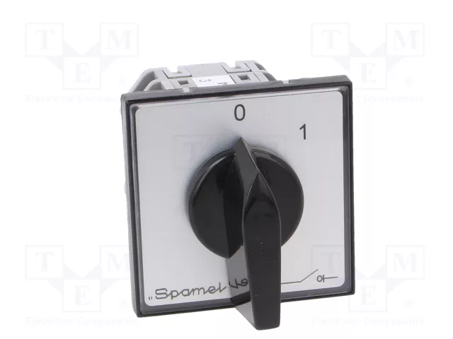 SPAMEL Interruptor de leva de 2 posiciones 25A 0-1 IP65 SPAMEL Interruptor de leva de 2 posiciones 25A 0-1 IP65