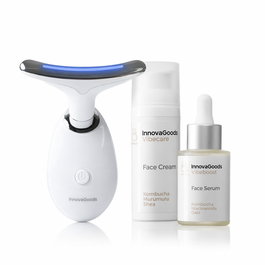 Pack Masajeador Facial, Sérum Facial Kombucha Vibeboost 30 ml y Crema Facial Kombucha Vibecare 50 ml InnovaGoods