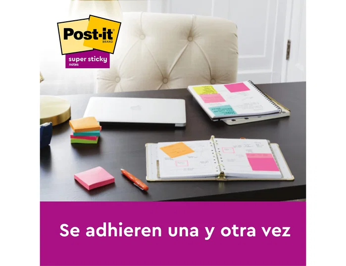 Post-it Super Sticky Notas Adhesivas Colores Surtidos Pack de 12 Post-it Super Sticky Notas Adhesivas Colores Surtidos Pack de 12