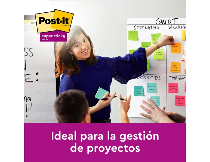 Post-it Super Sticky Notas Adhesivas Colores Surtidos Pack de 12 Post-it Super Sticky Notas Adhesivas Colores Surtidos Pack de 12