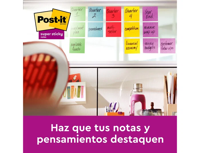 Post-it Super Sticky Notas Adhesivas Colores Surtidos Pack de 12 Post-it Super Sticky Notas Adhesivas Colores Surtidos Pack de 12