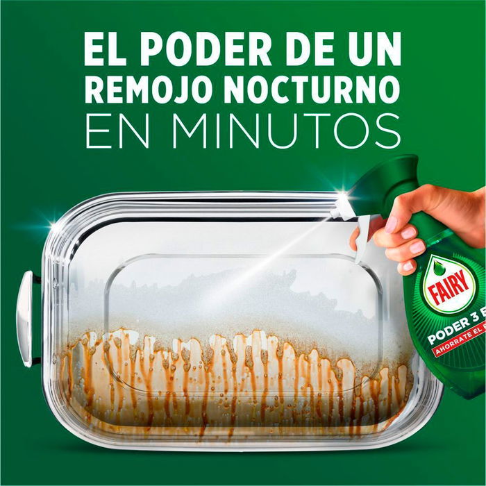 Fairy Spray Vajillas Sin Remojo Poder 3 en 1, Desengrasante y Limpiador, Aroma Limón, 500 ml