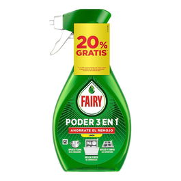 Fairy Spray Vajillas Sin Remojo Poder 3 en 1, Desengrasante y Limpiador, Aroma Limón, 500 ml
