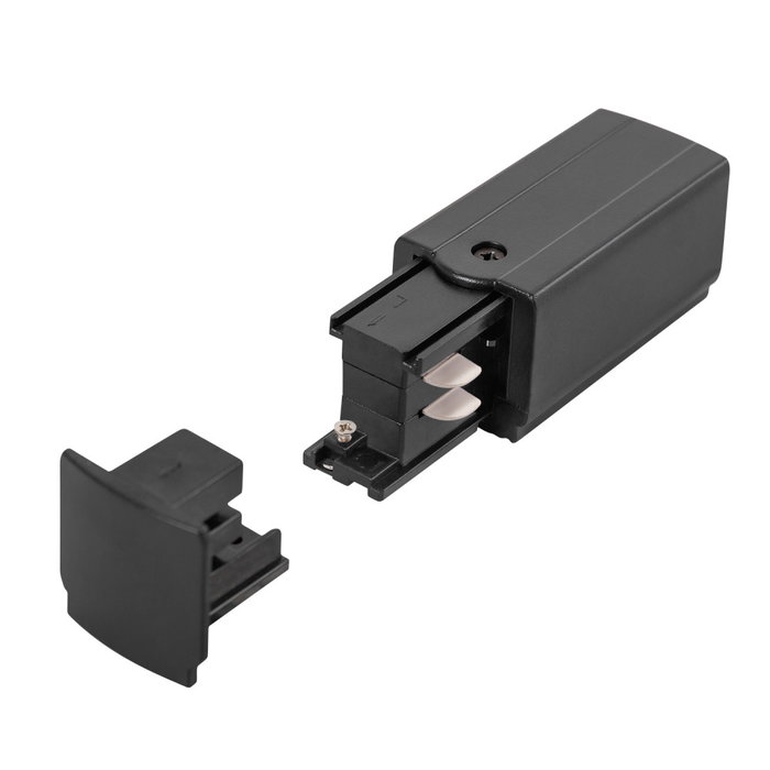Conector Inicial para Carril Trifásico Negro