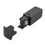 Conector Inicial para Carril Trifásico Negro