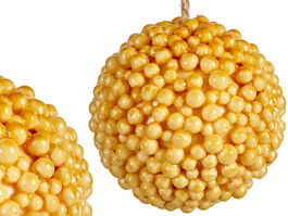 Krist+ Bola Árbol Textura Oro Navidad 8x8x8 cm (Set de 72)