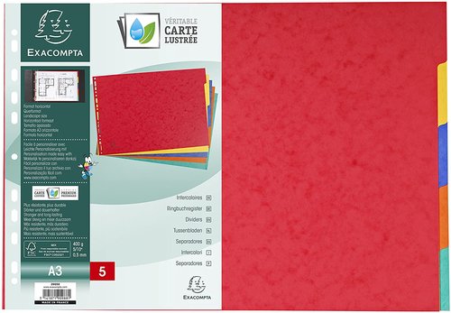 Exacompta Separadores Nature Future DIN A3 Colores