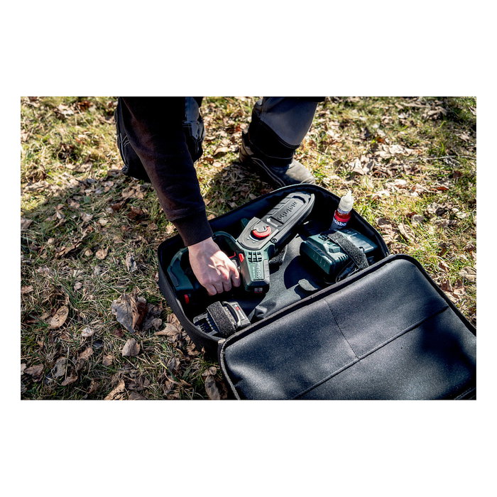 Metabo MS 18 LTX 15 con batería de 2.0 Ah y cargador Metabo MS 18 LTX 15 con batería de 2.0 Ah y cargador