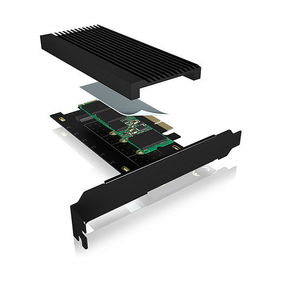 ICY BOX IB-PCI208-HS Tarjeta de expansión PCIe a M.2 NVMe con disipador