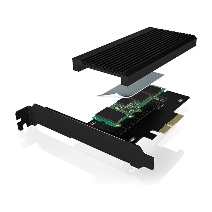 ICY BOX IB-PCI208-HS Tarjeta de expansión PCIe a M.2 NVMe con disipador